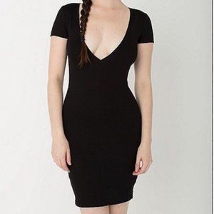 American Apparel Ponte V-neck Mini Dress S